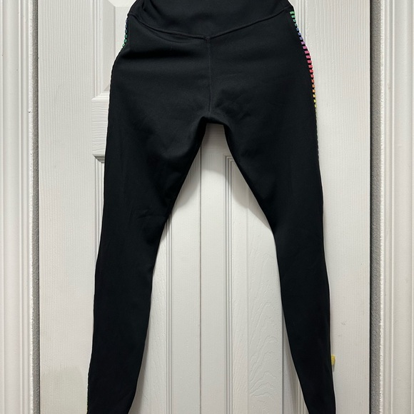 Nike Women's‎ Black Leggings with Multicolor Stripe - Picture 5 of 8